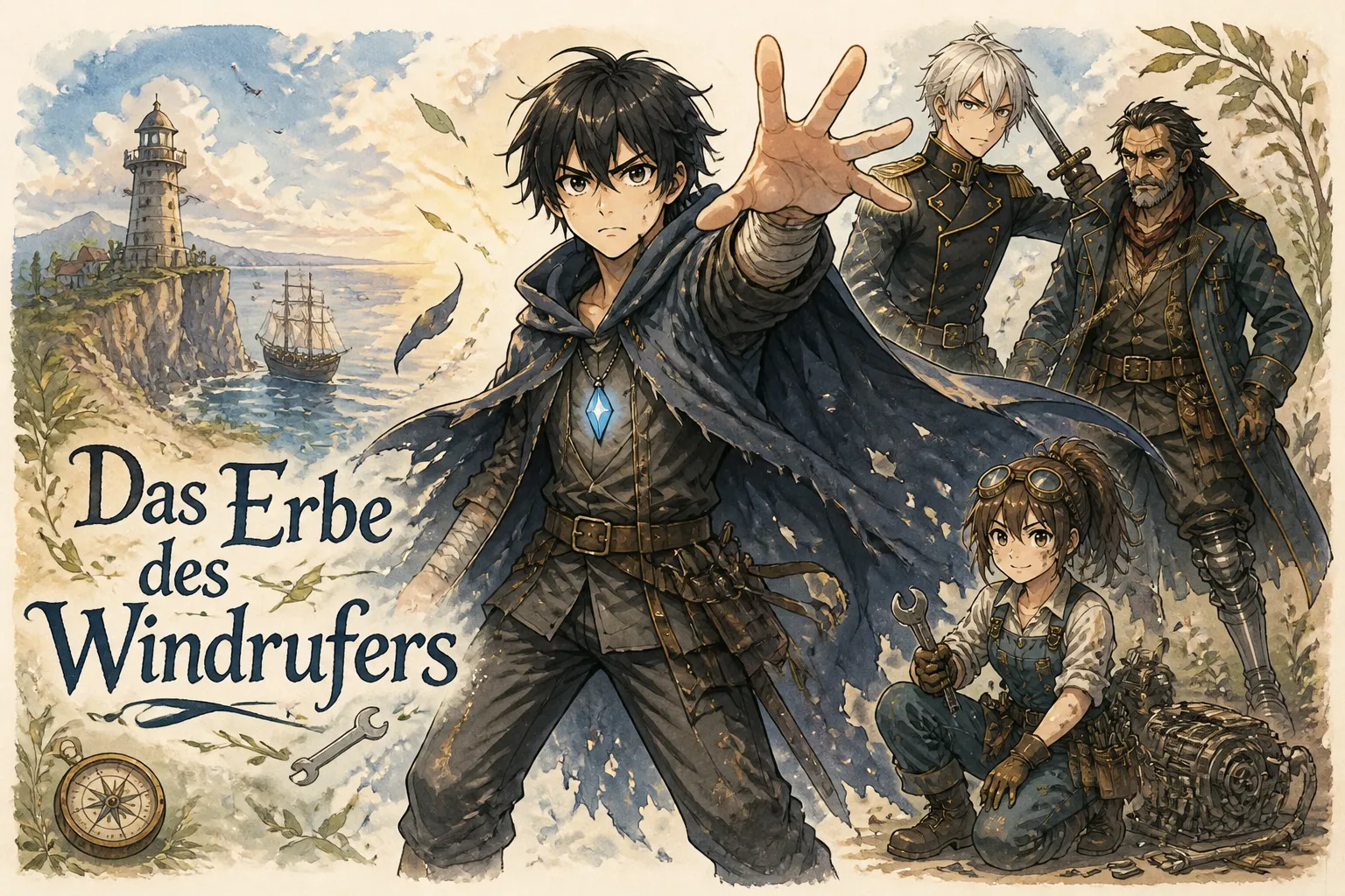 Das Erbe des Windrufers, a adventure manga experiment